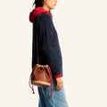 Sac Grimpeur en cuir - Camel & Beige
