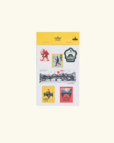 Planche de stickers - La Caverne du Pont-Neuf x Au Vieux Campeur