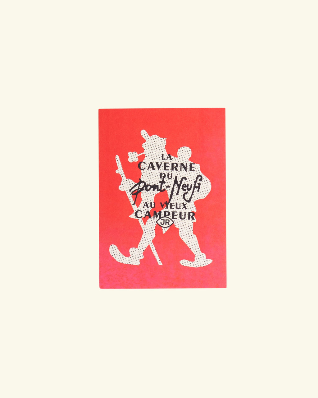 Carte Postale Rouge - La Caverne du Pont-Neuf x Au Vieux Campeur