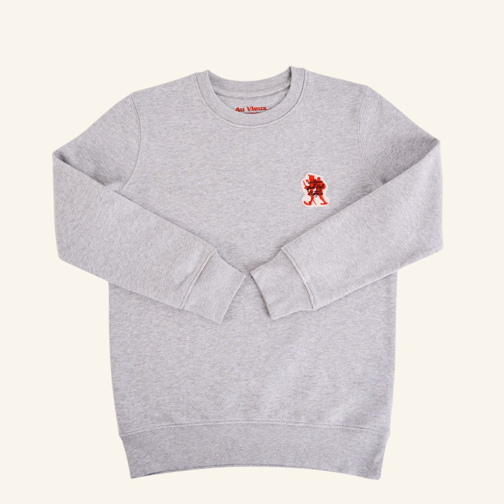 La Caverne du Pont-Neuf x Au Vieux Campeur - Children's Patch Sweatshirt - Light Gray