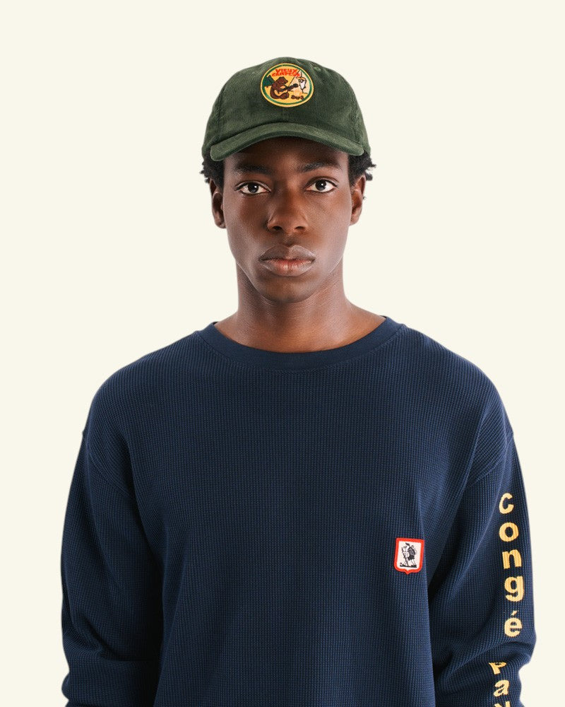 Raymond Velvet Cap - Forest Green