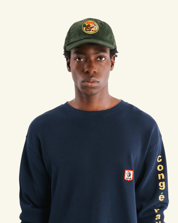 Raymond Velvet Cap - Forest Green