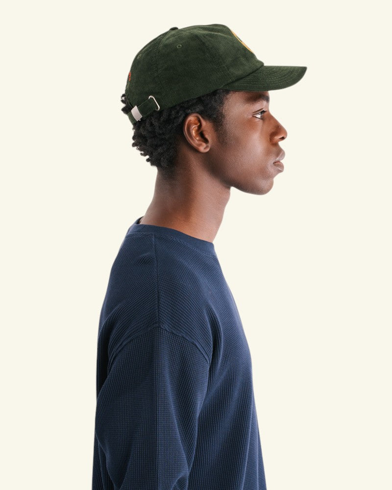 Raymond Velvet Cap - Forest Green