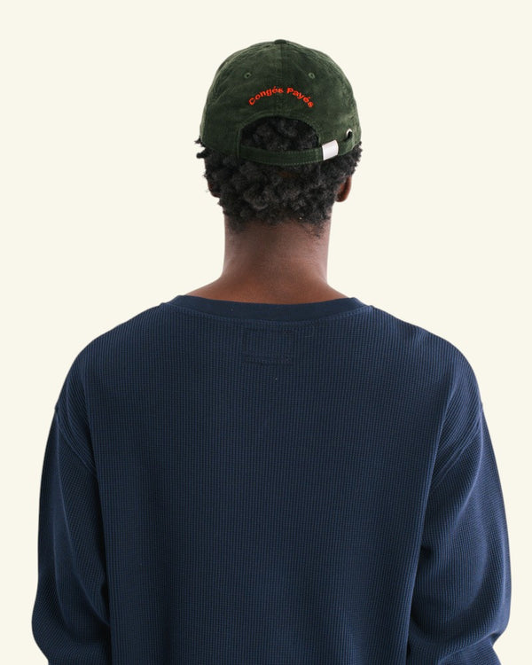Raymond Velvet Cap - Forest Green