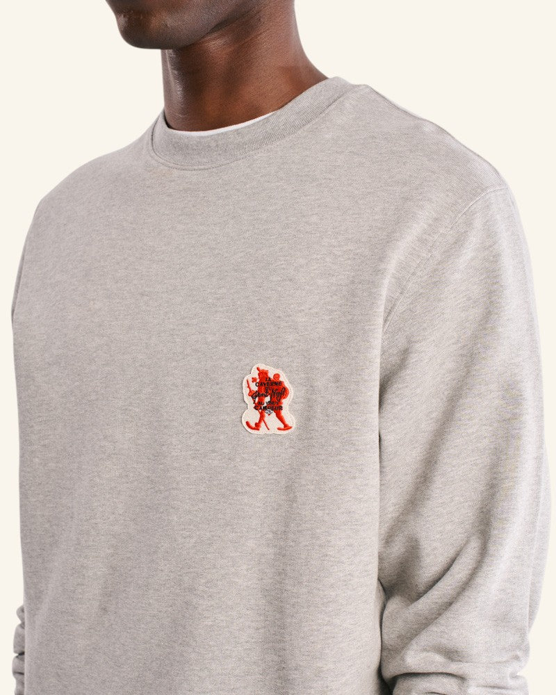 La Caverne du Pont-Neuf x Au Vieux Campeur - Sweat Patch - Gris Clair