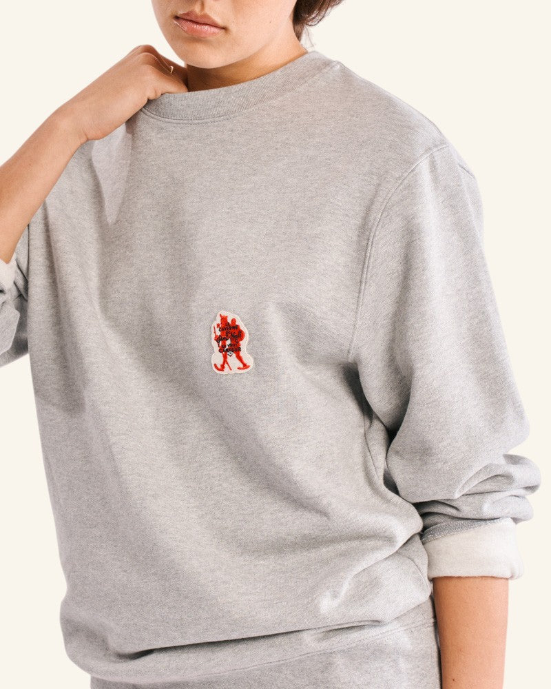La Caverne du Pont-Neuf x Au Vieux Campeur - Sweat Patch - Gris Clair