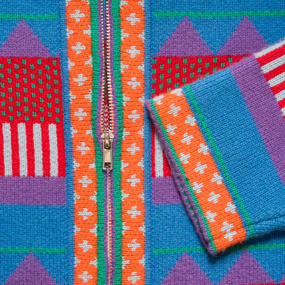 Nicole Cardigan - Blue & Red