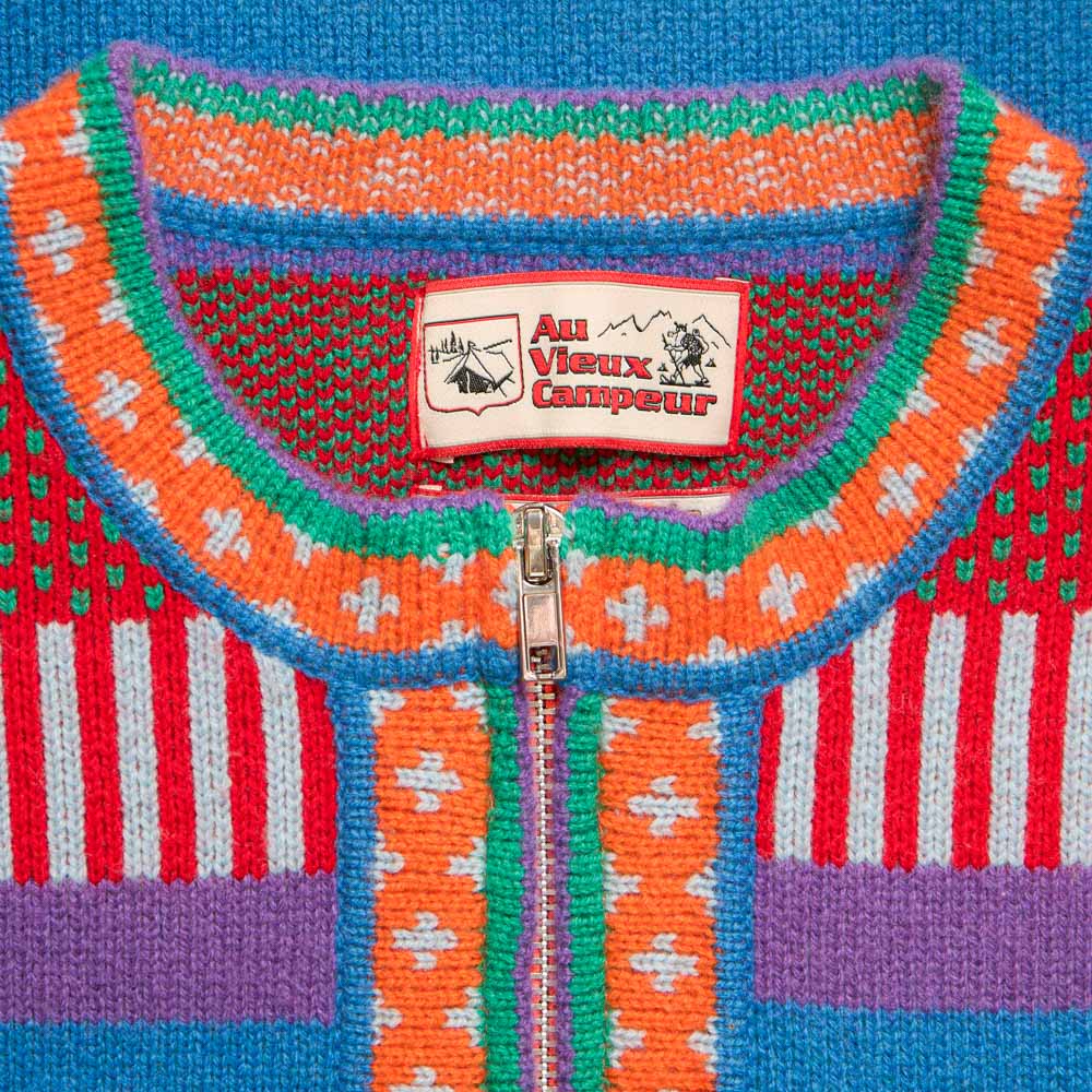 Nicole Cardigan - Blue & Red
