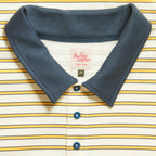 Roger striped polo shirt - Blue Yellow & White