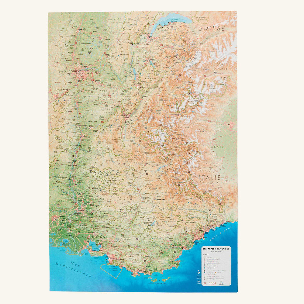 Carte 3D reliefs - Alpes