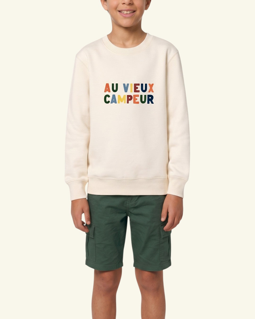 Sweat Kids Au Vieux Campeur - Ecru