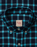 Chemise Elmer Flanelle - Marine & Turquoise