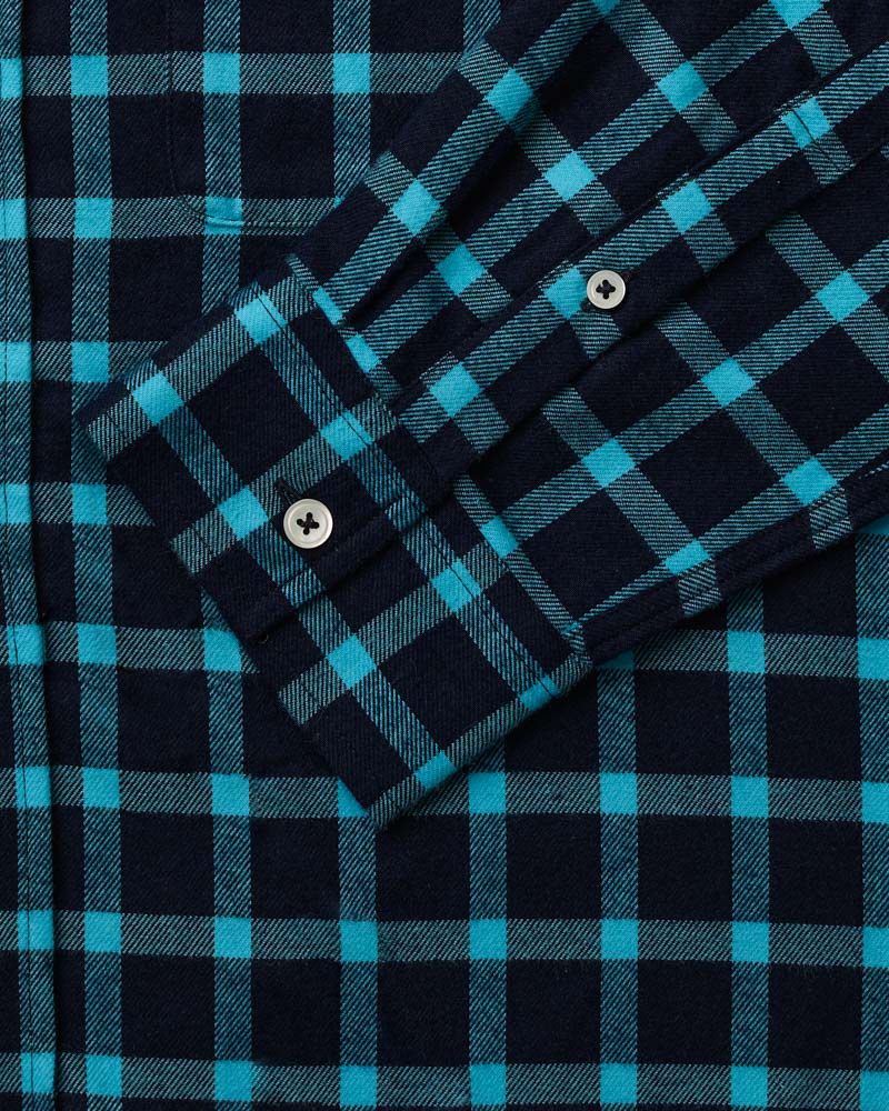 Chemise Elmer Flanelle - Marine & Turquoise