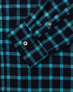 Chemise Elmer Flanelle - Marine & Turquoise