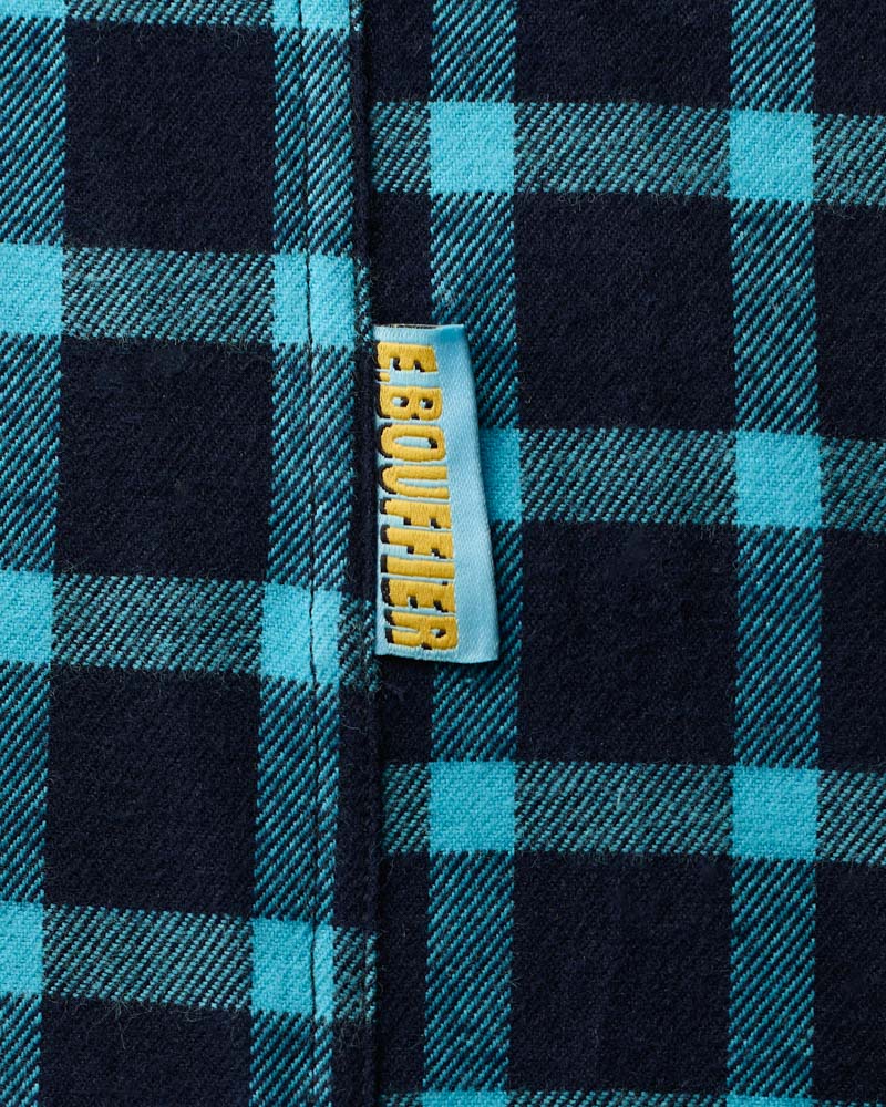 Chemise Elmer Flanelle - Marine & Turquoise