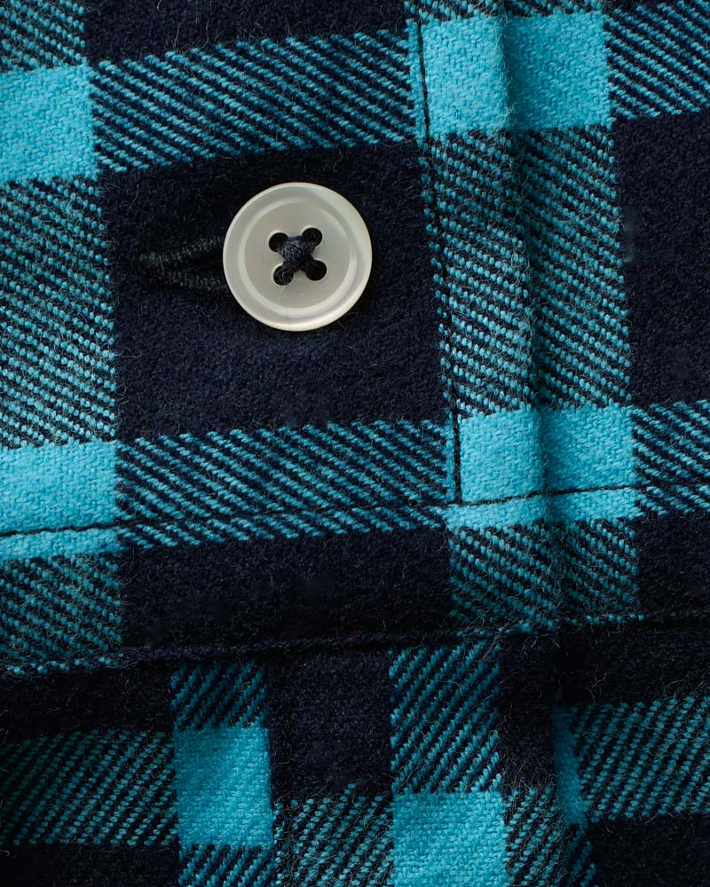 Chemise Elmer Flanelle - Marine & Turquoise