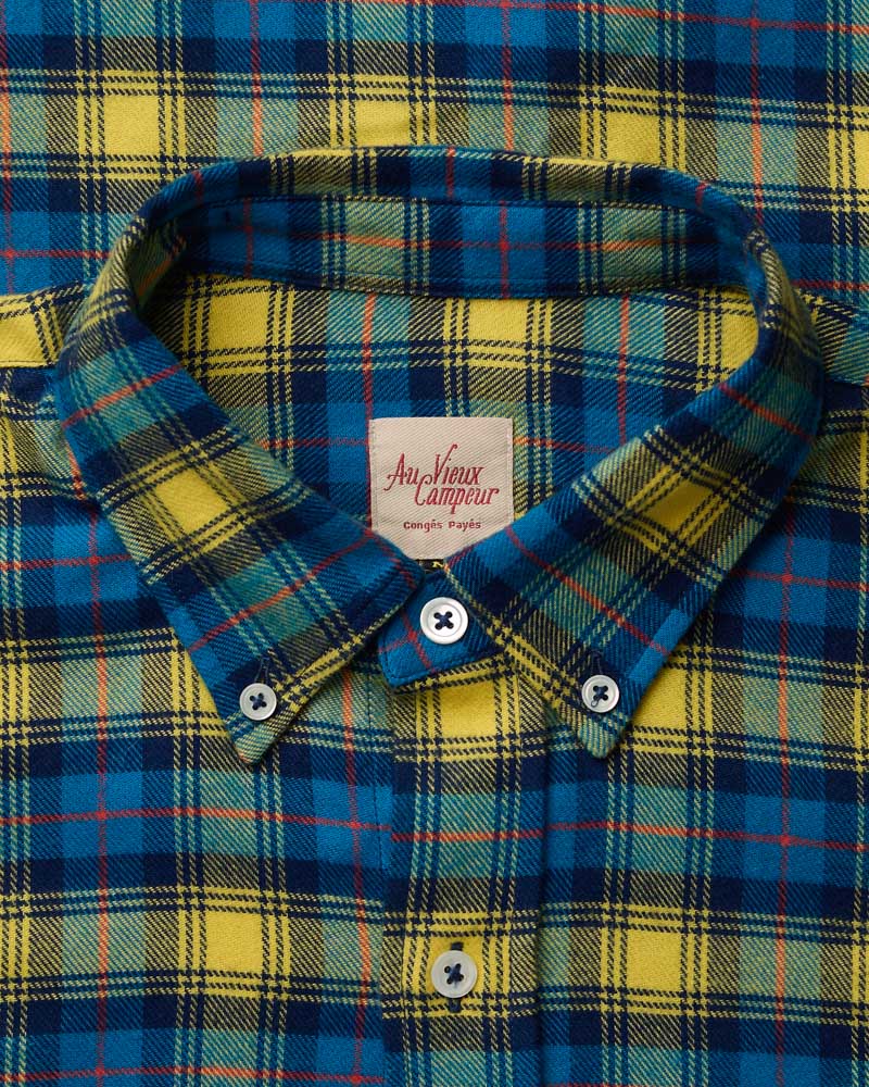 Chemise Elmer Flanelle - Bleu & Jaune