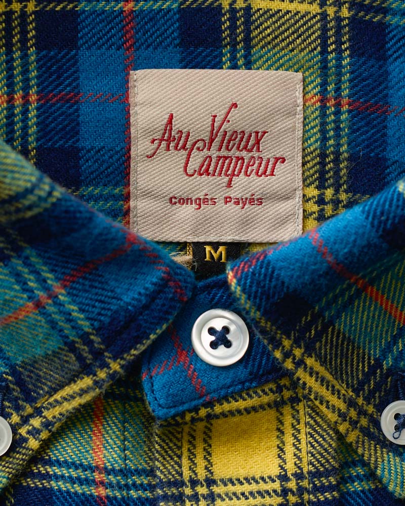 Chemise Elmer Flanelle - Bleu & Jaune