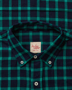 Chemise Elmer Flanelle - Marine & Vert d'eau