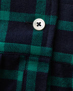 Chemise Elmer Flanelle - Marine & Vert d'eau