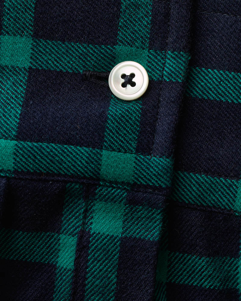 Chemise Elmer Flanelle - Marine & Vert d'eau