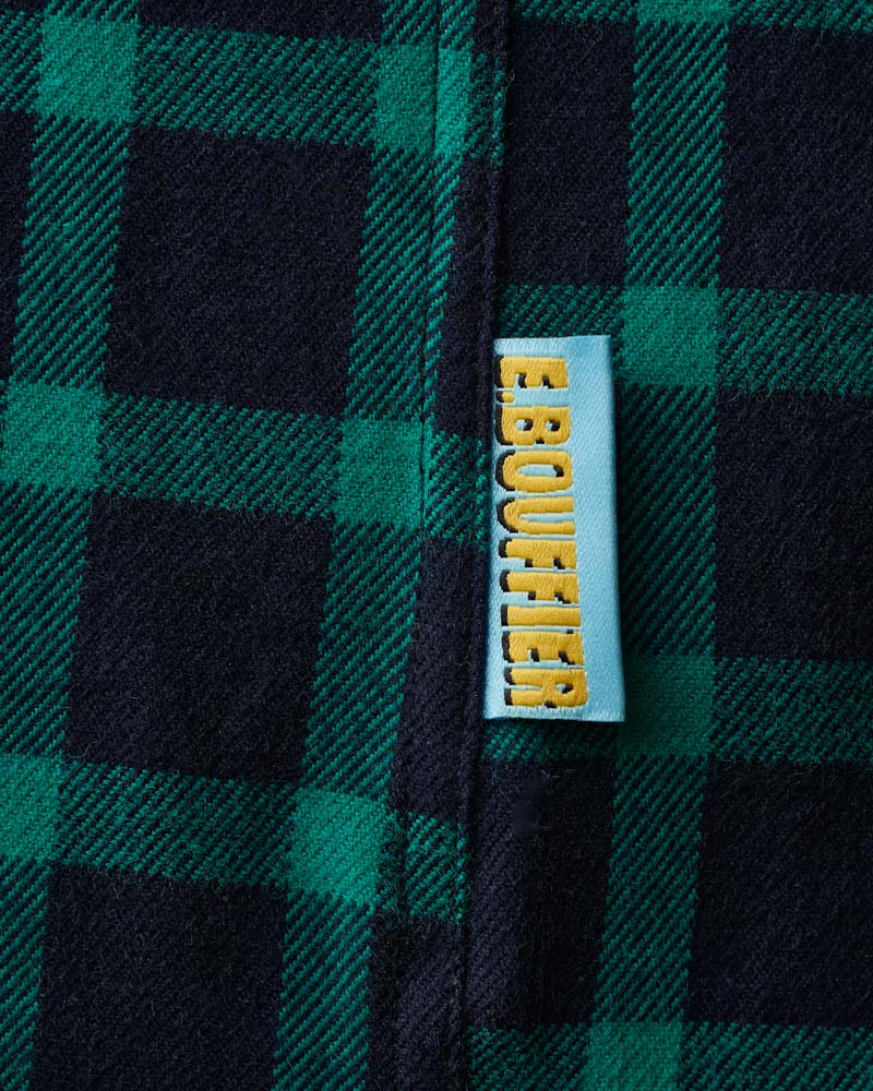 Chemise Elmer Flanelle - Marine & Vert d'eau