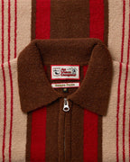 Alma Vest - Brown Beige & Red