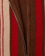 Alma Vest - Brown Beige & Red