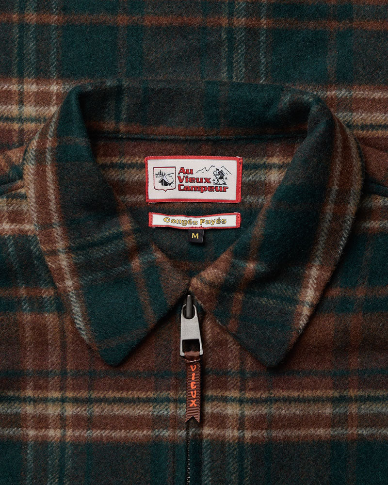 Surchemise Melvil Carreaux - Rouille & Vert