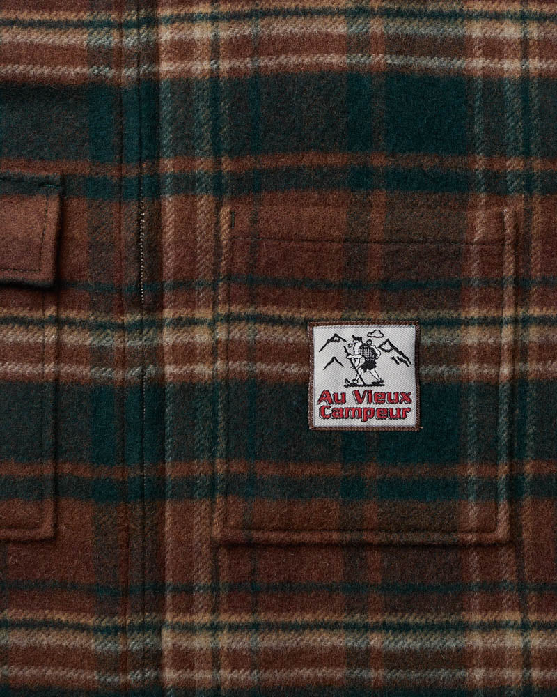 Surchemise Melvil Carreaux - Rouille & Vert