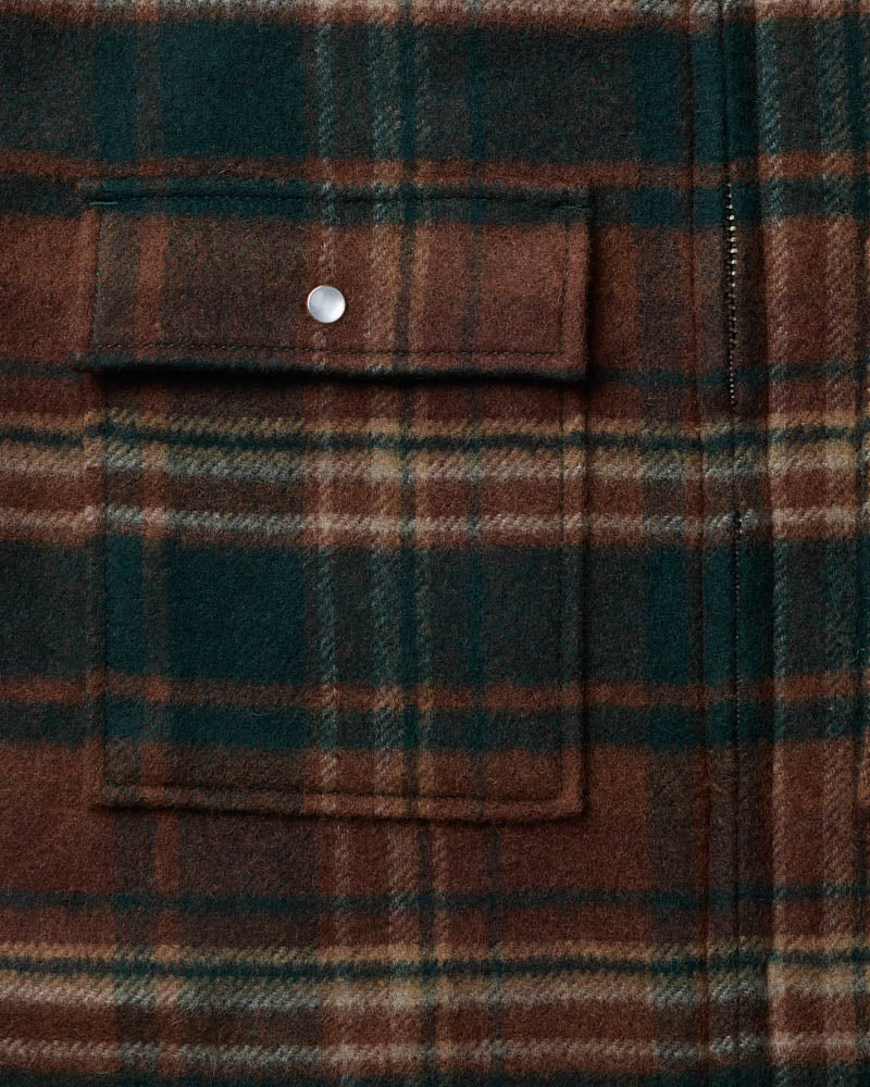Surchemise Melvil Carreaux - Rouille & Vert