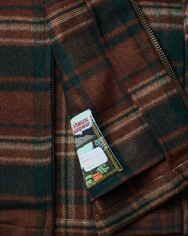 Surchemise Melvil Carreaux - Rouille & Vert