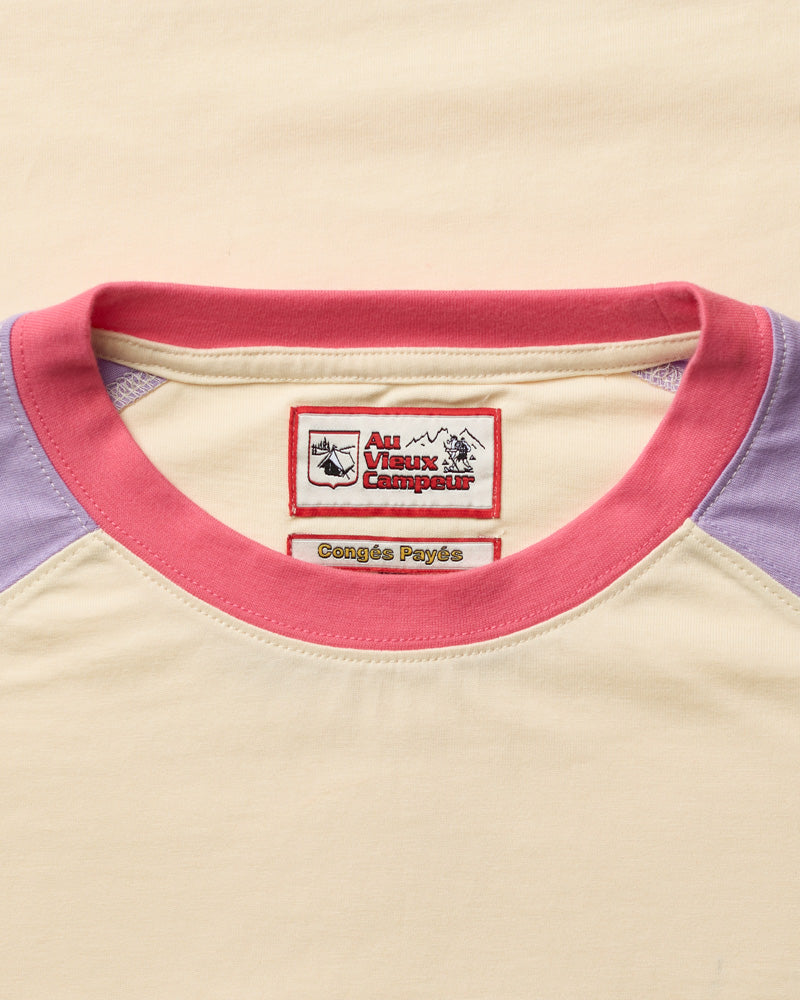 T-shirt Jace - Ecru Violet & Rose