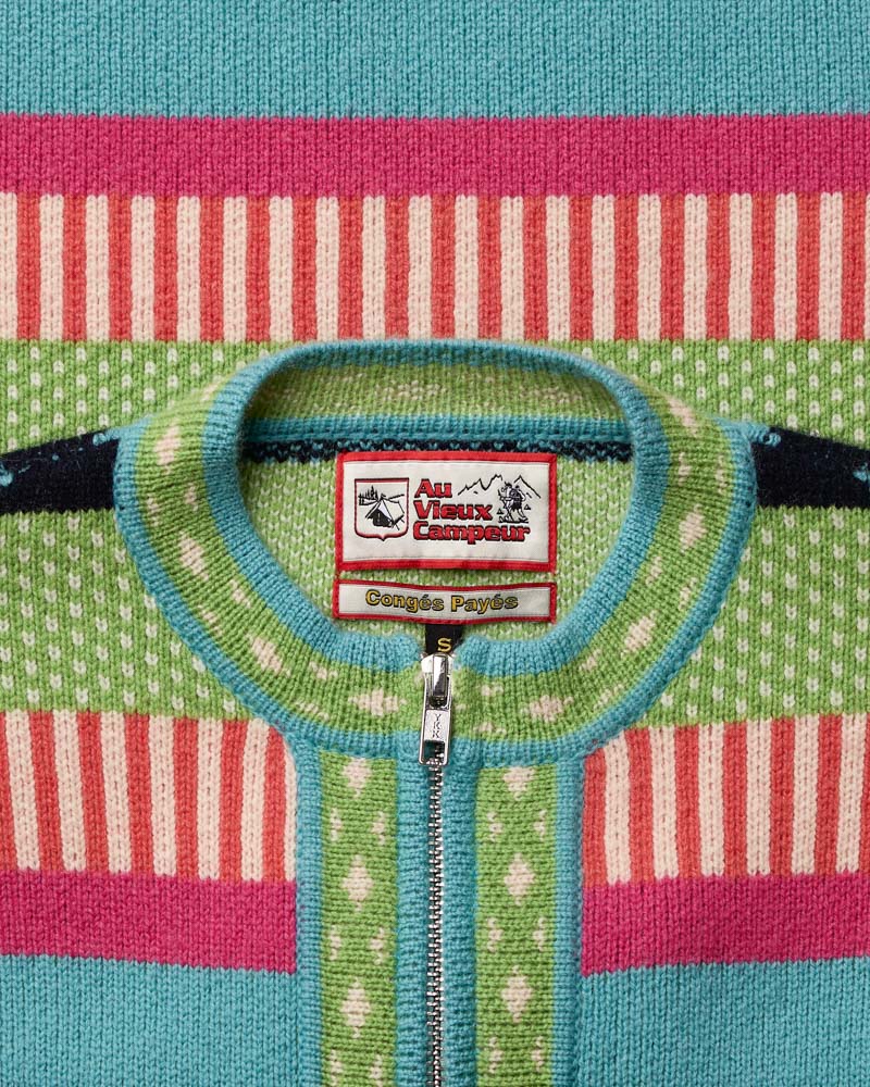 Cardigan Nicole - Vert & Bleu