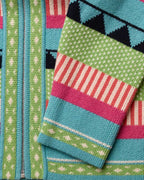 Cardigan Nicole - Vert & Bleu