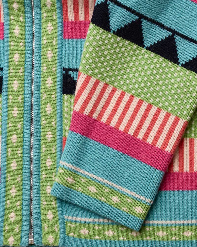 Cardigan Nicole - Vert & Bleu