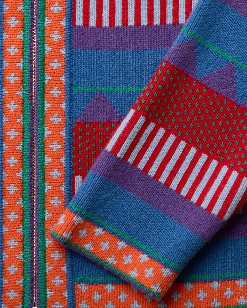 Cardigan Nicole - Bleu & Rouge
