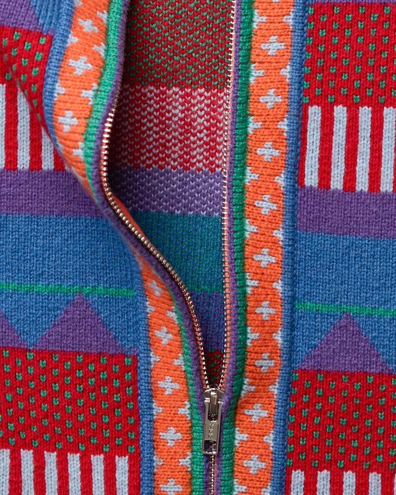 Cardigan Nicole - Bleu & Rouge