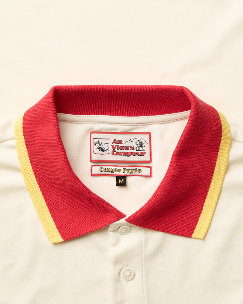 Polo Camping - Blanc & Rouge