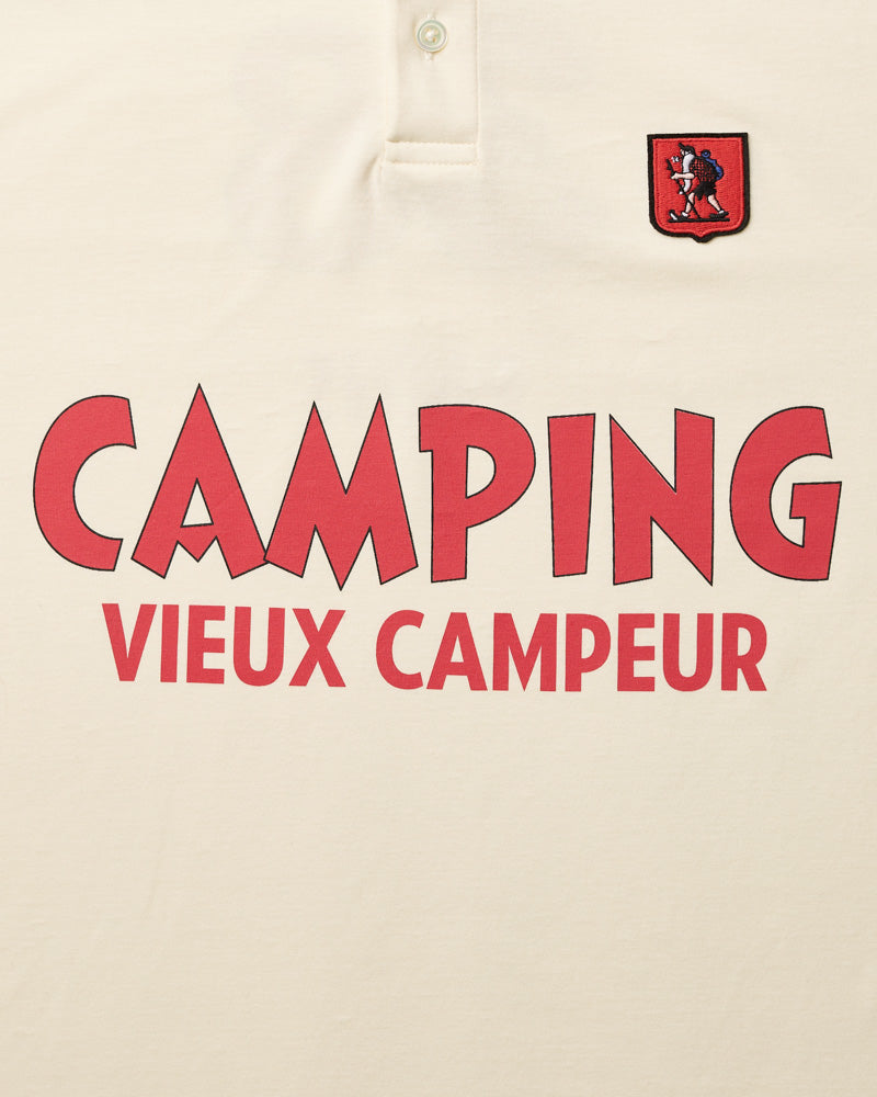 Polo Camping - Blanc & Rouge