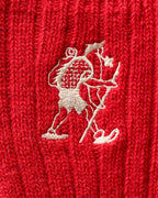 Chaussettes en Laine Marcheur Brodé - Rouge
