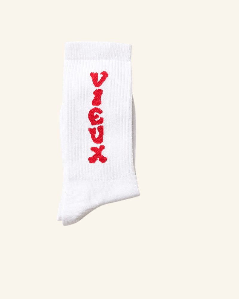 Chaussettes Vieux - Blanc & Rouge