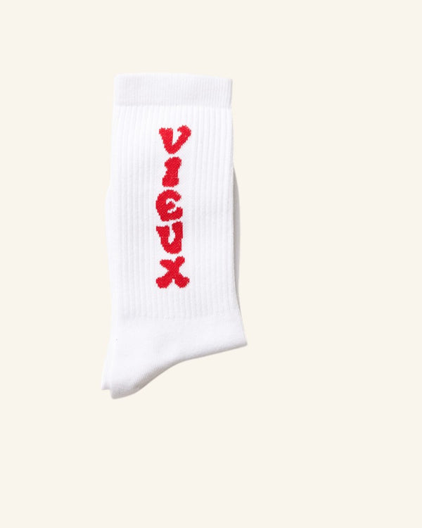 Chaussettes Vieux - Blanc & Rouge