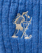 Chaussettes en Laine Marcheur Brodé - Bleu Royal