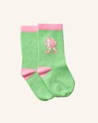 Chaussettes Marcheur Kids - Vert & Rose