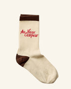 Chaussettes AVC Vintage - Ecru Marron & Rouge