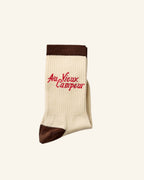 Chaussettes AVC Vintage - Ecru Marron & Rouge