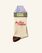 Chaussettes AVC Vintage - Ecru Marron & Rouge