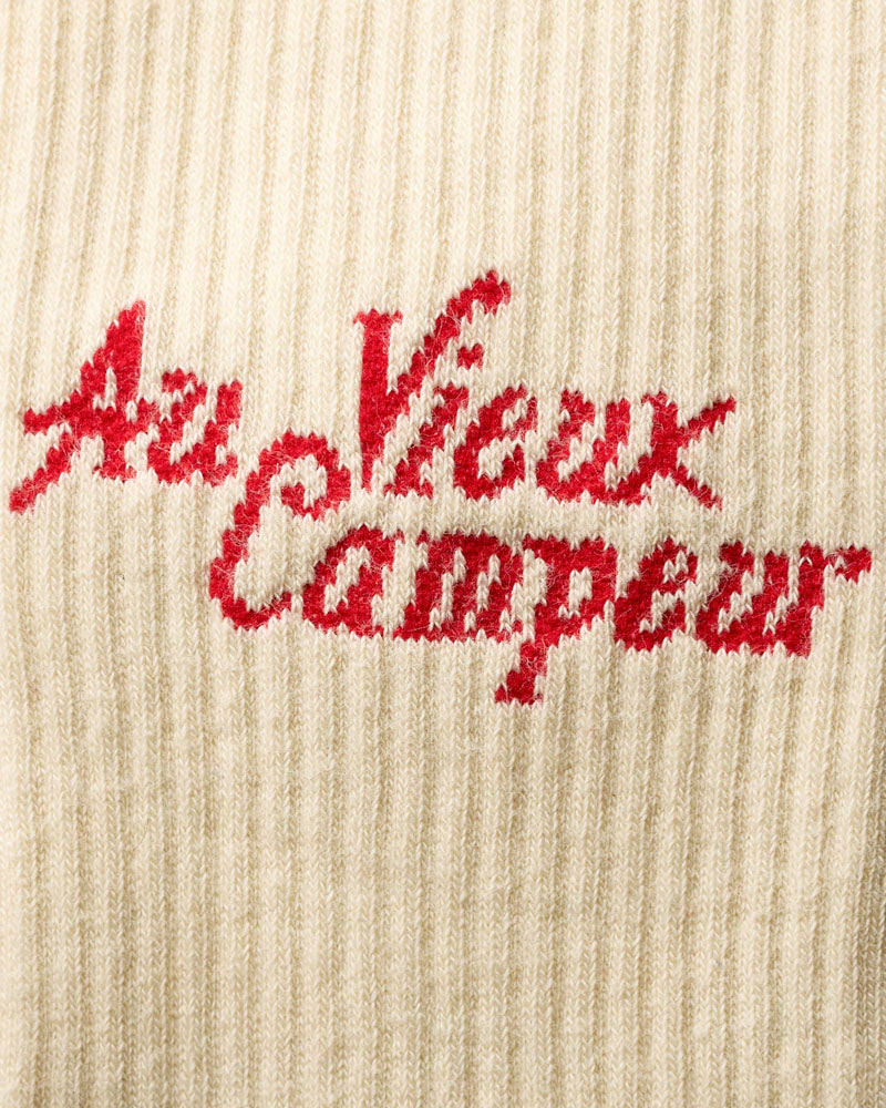 Chaussettes AVC Vintage - Ecru Marron & Rouge