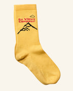 Chaussettes Chaine Montagnes - Jaune Rouge & Noir
